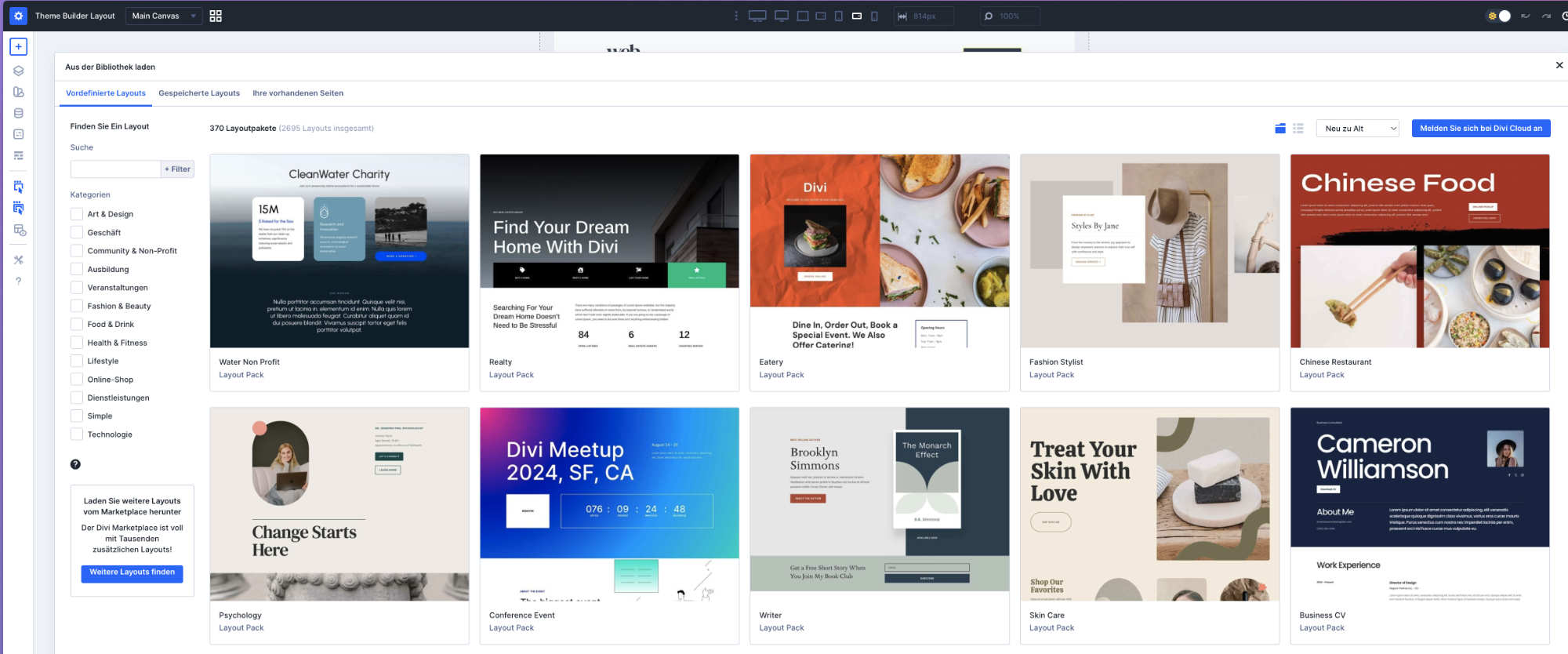 Divi Layout Templates
