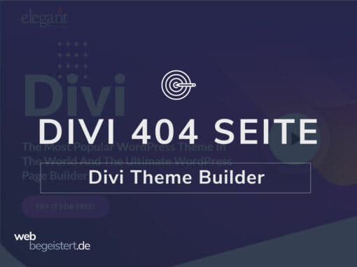 Divi Theme Builder – 404 Seite erstellen
