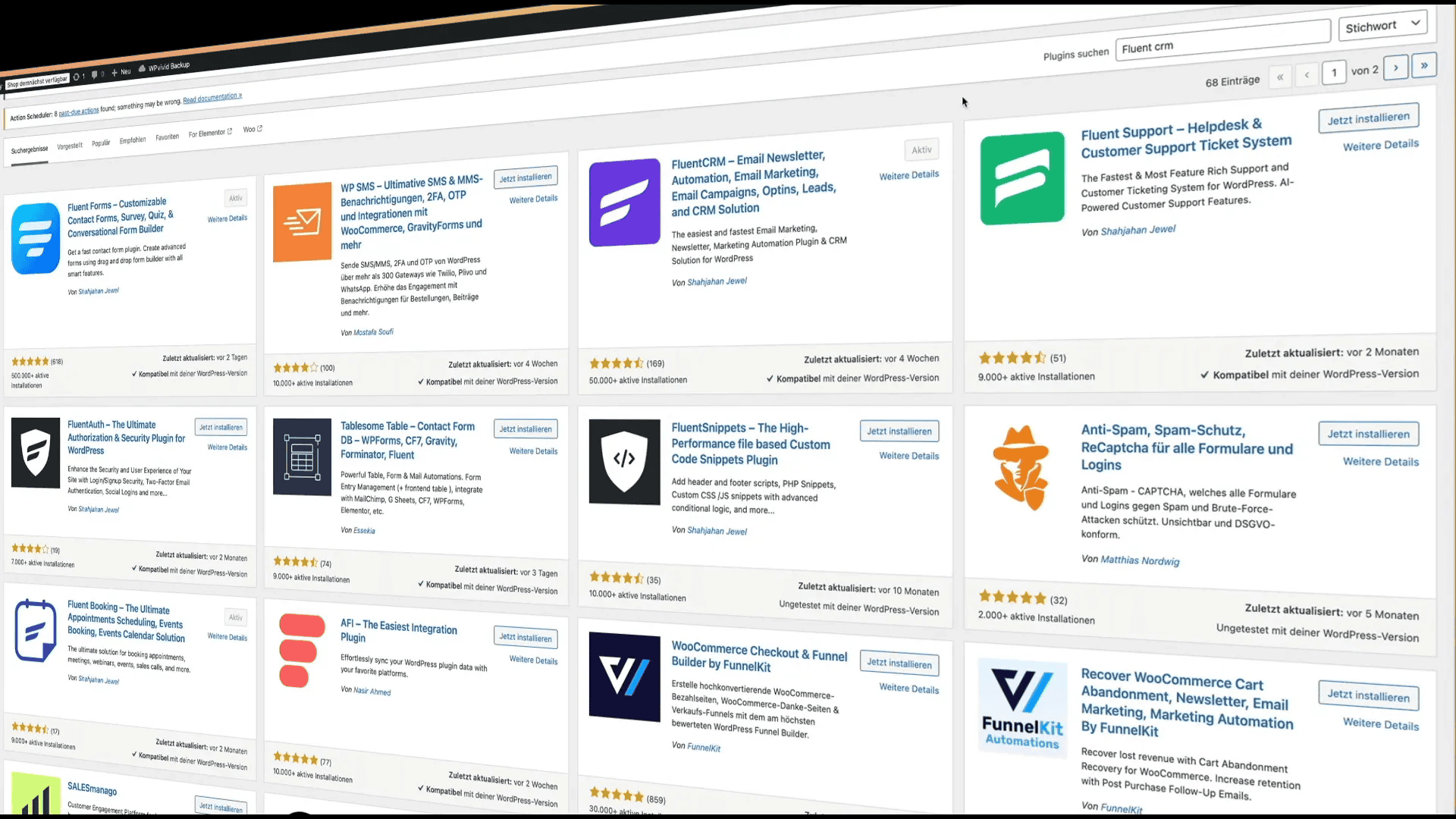 Fluent CRM Plugin im WordPress Verzeichnis