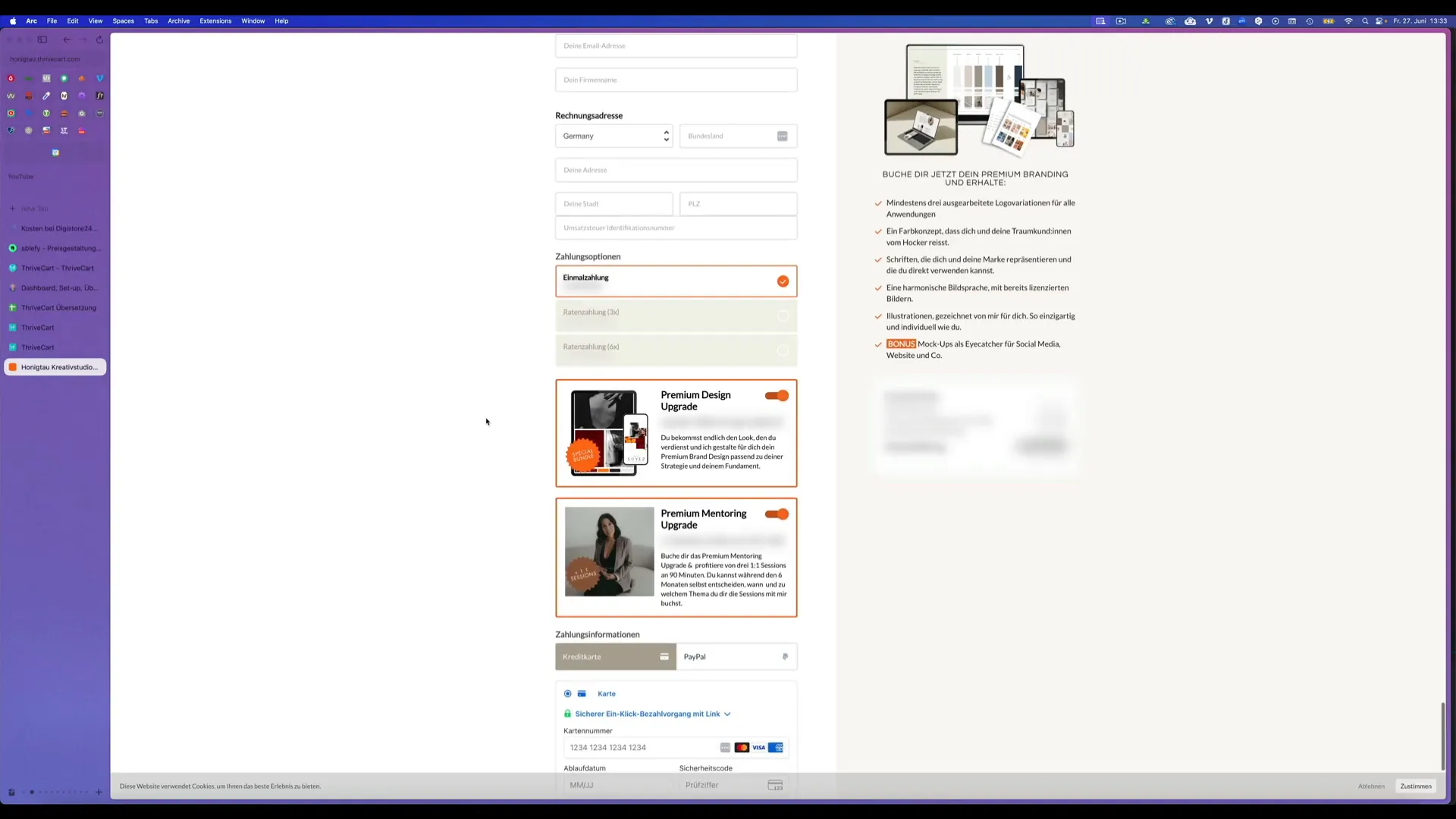 Produktanlage in ThriveCart Pro Plus