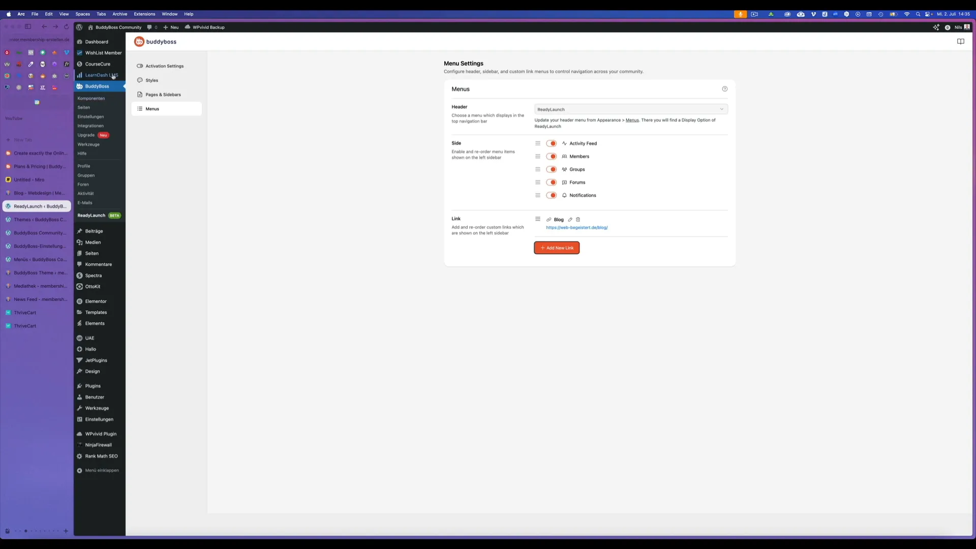 LearnDash Integration mit BuddyBoss Ready Launch