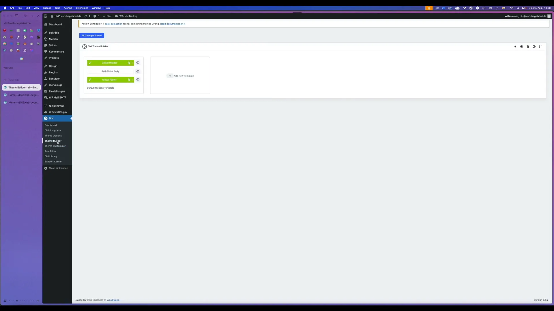Neue Zeile im Theme Builder anlegen