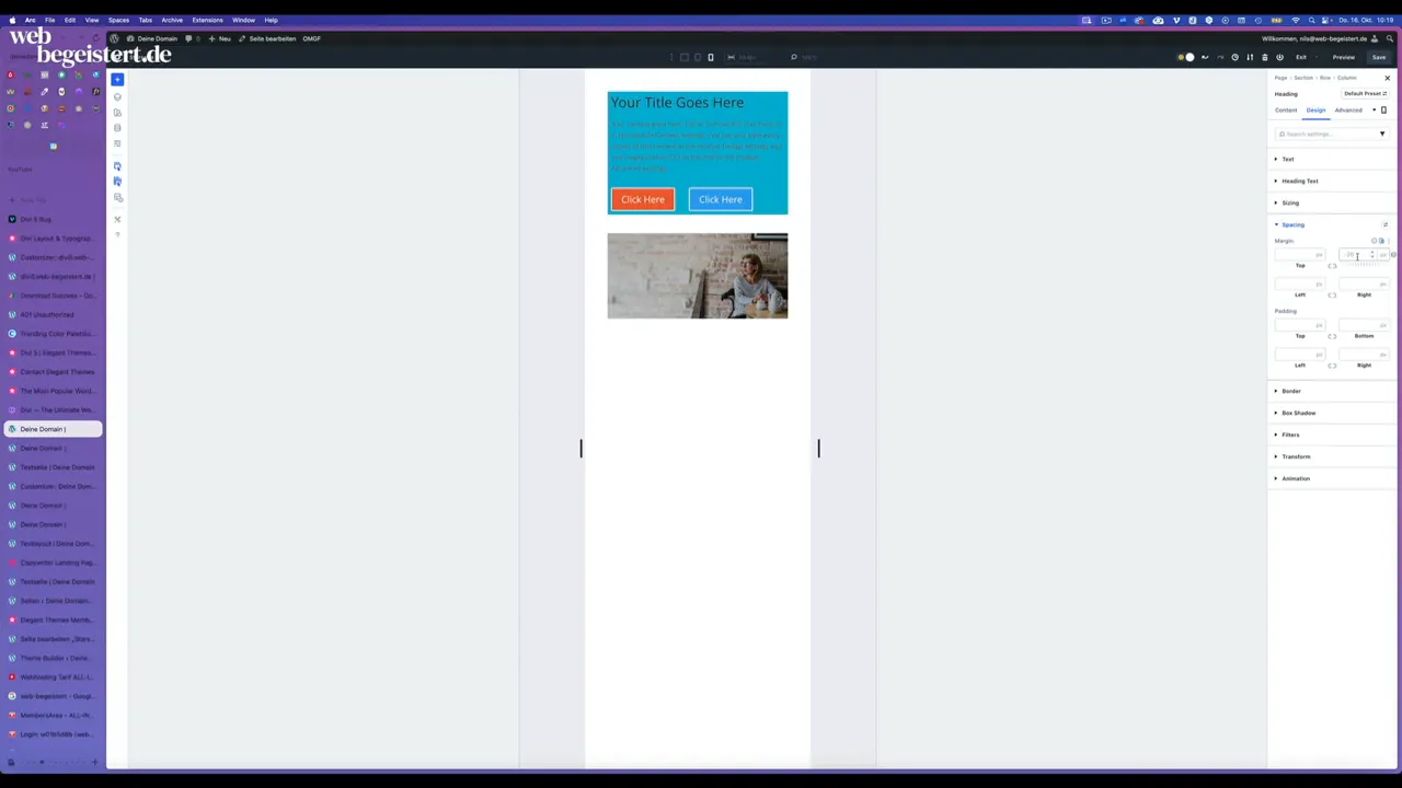 Responsive Einstellungen in Divi