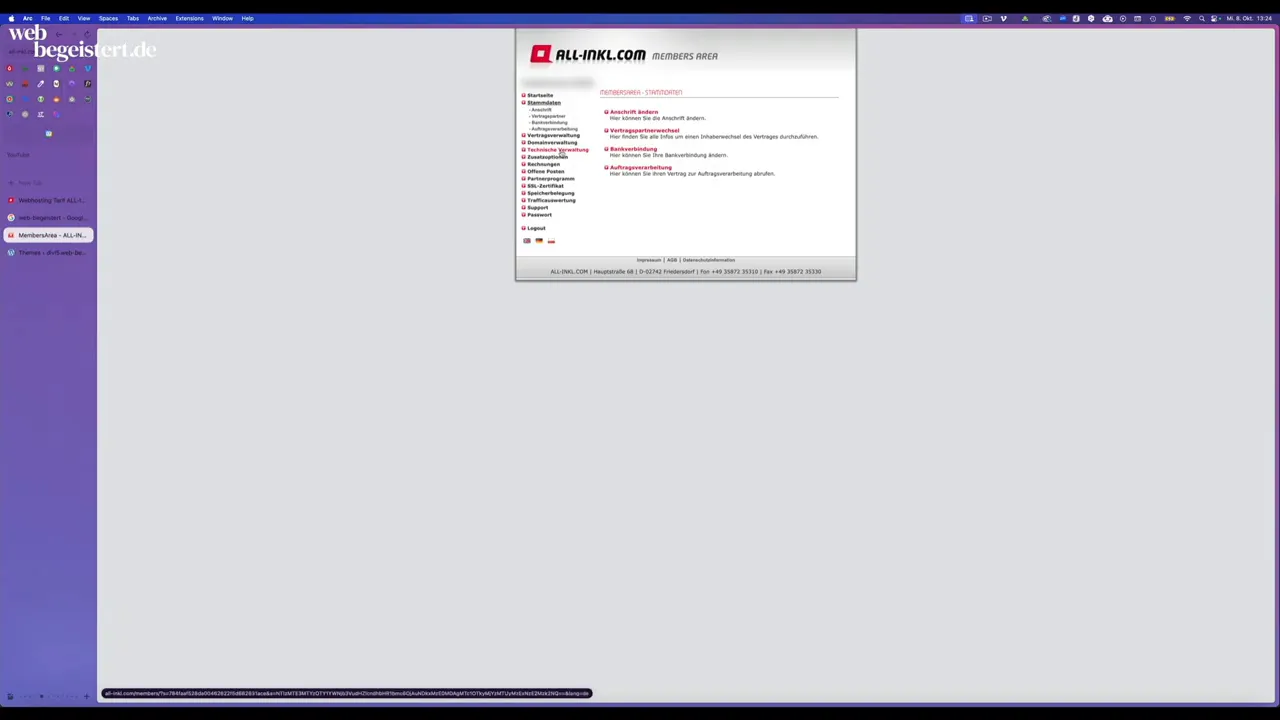 Domainliste in All-Inkl