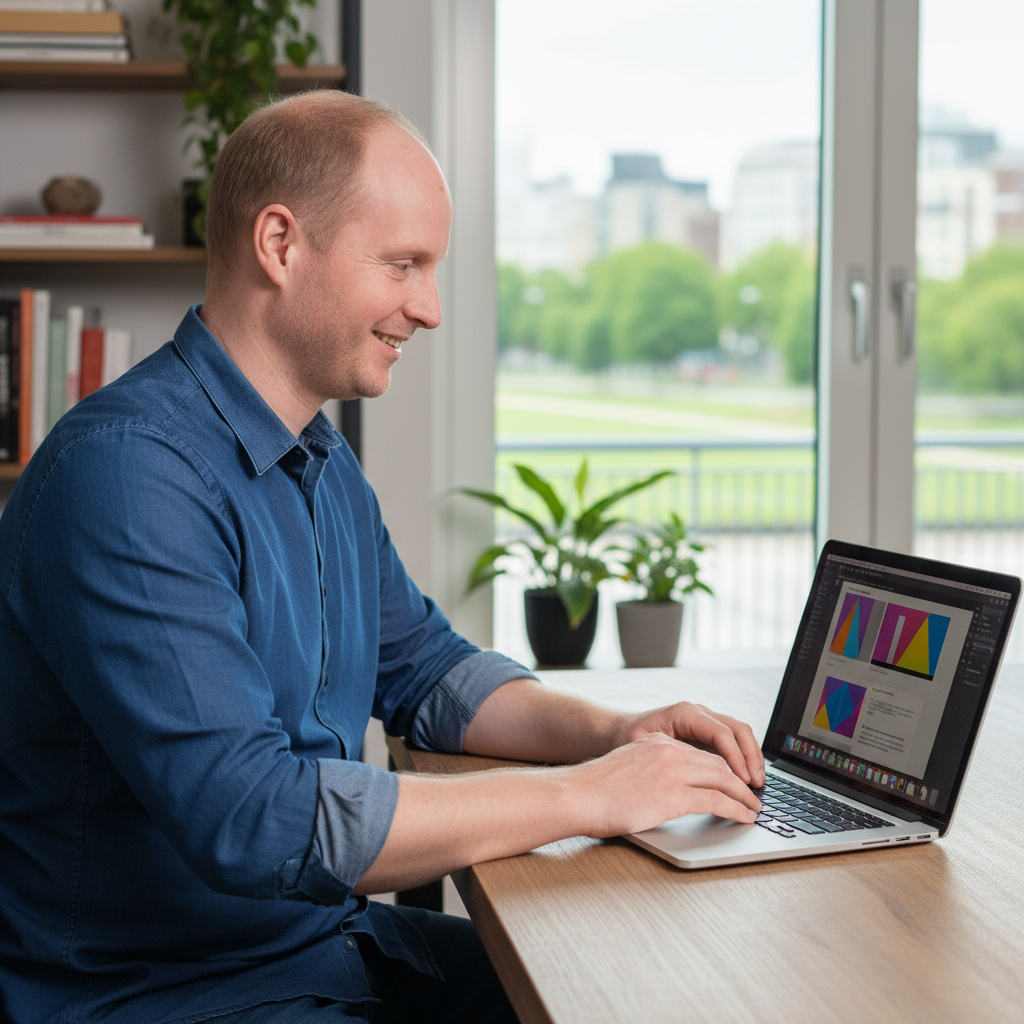 WordPress Webdesign am Laptop