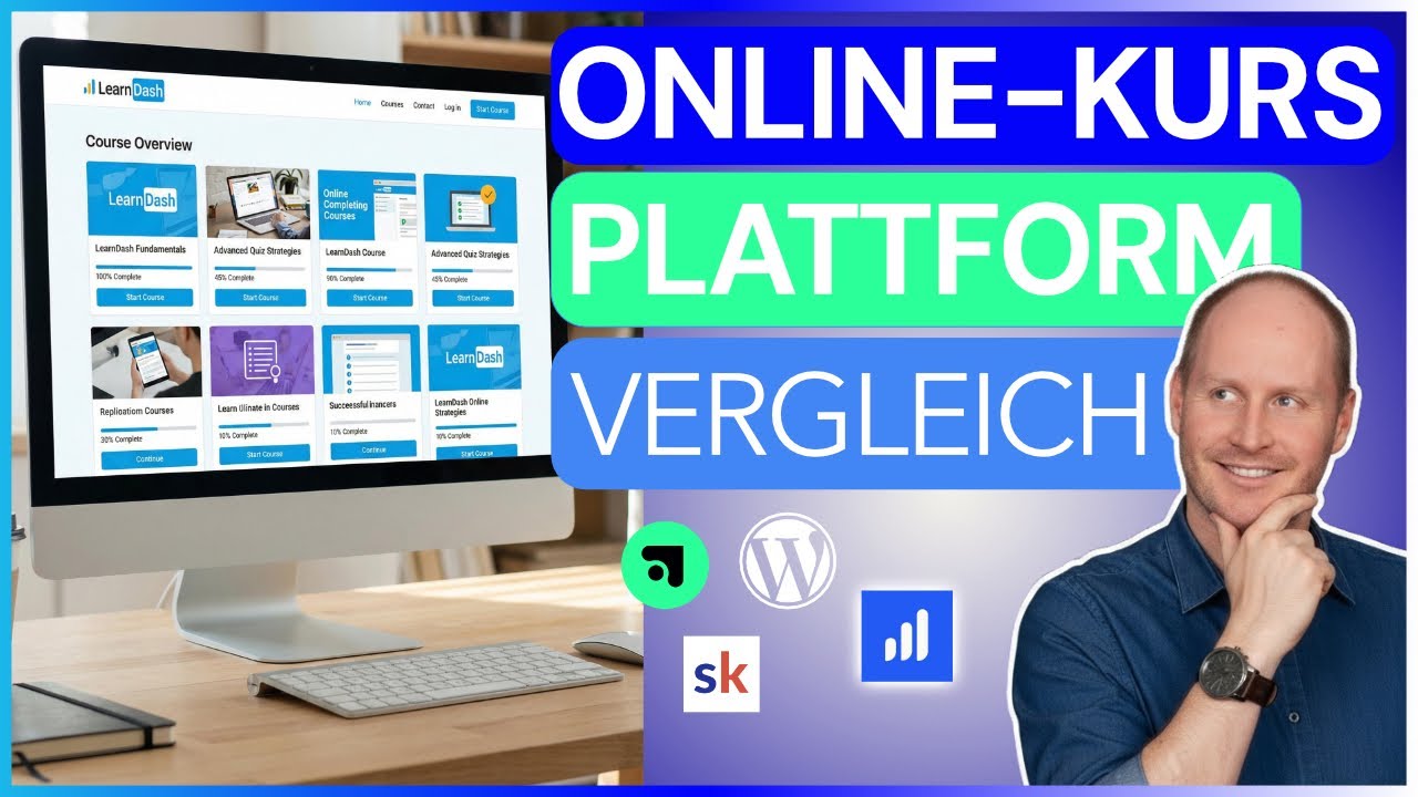 online-kurse-anbieten-und-verkaufen-wordpress-kursplattform-im-vergleich-zu-extern-learndash video thumbnail for 'Online Kurse anbieten und verkaufen - WordPress Kursplattform im Vergleich zu extern - LearnDash'