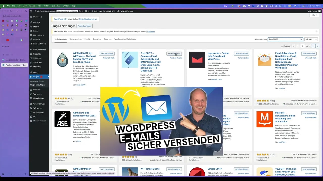 Divi Formular-Editor mit Kontaktformular-Feldern und Spam-Schutz-Optionen sichtbar