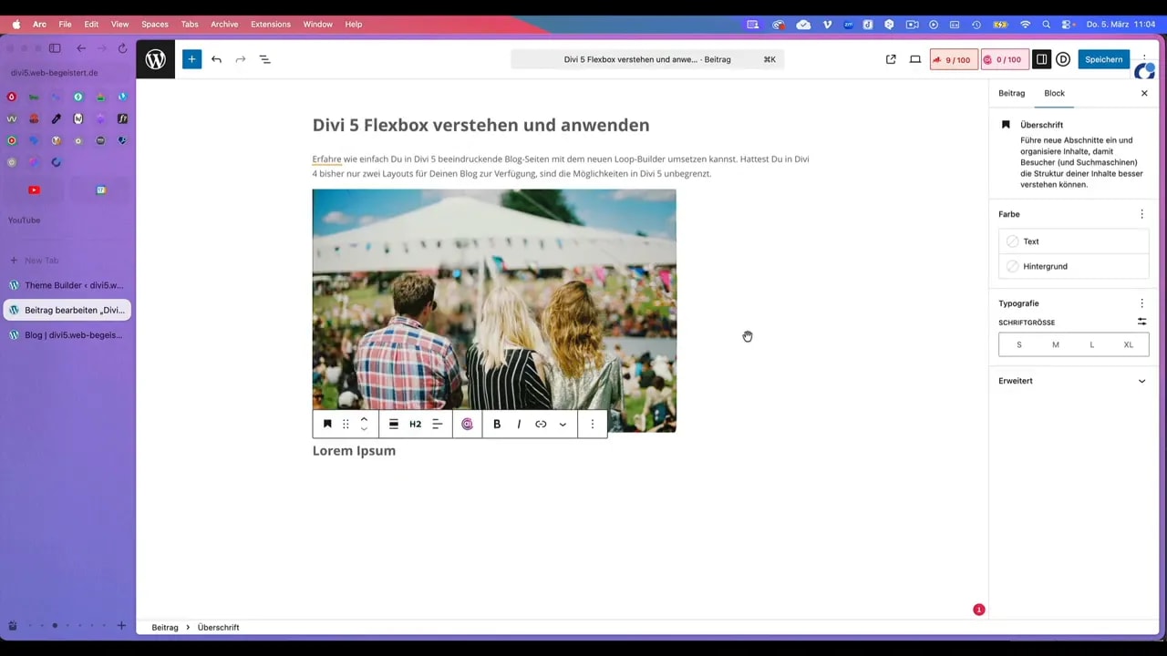 Divi Theme Builder: Kommentarbereich mit Einstellungen für Autoren‑Avatar, Antwort‑Button und Meta‑Anzeigen