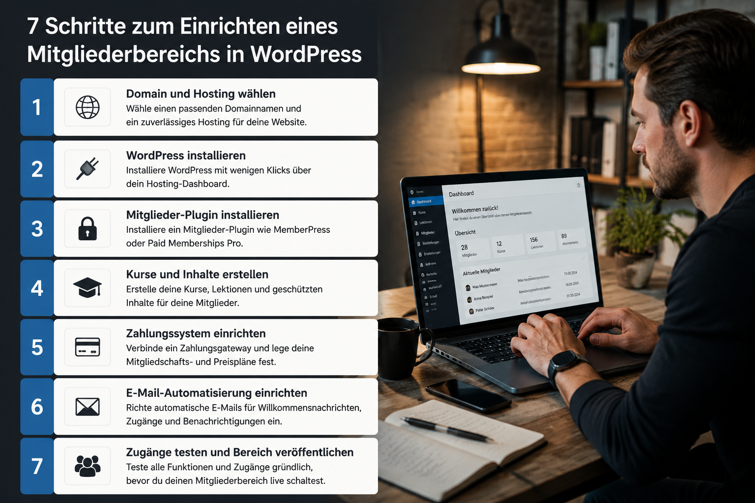 Wie verwalte ich Mitglieder und Zugriffsrechte einfach?